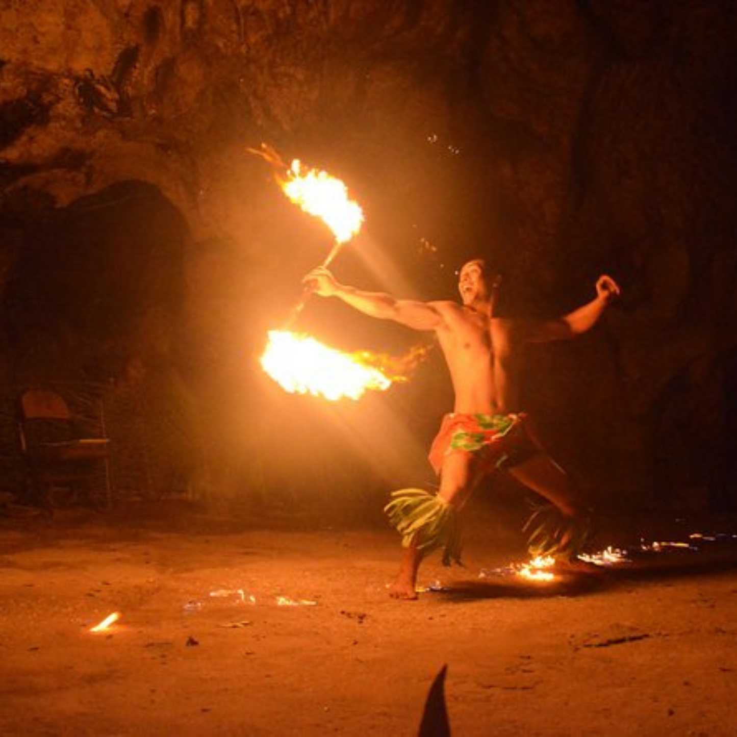 Buffet Dinner & Fire Show at Oholei Beach Resort